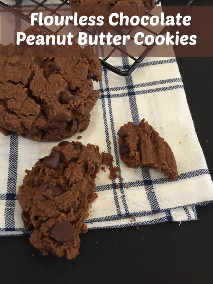 Flourless Chocolate Peanut Butter Cookies