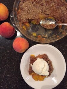 Gluten Free Micorwave Peach Cobbler