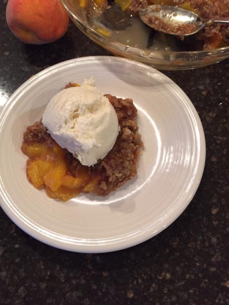 Gluten Free Micorwave Peach Cobbler