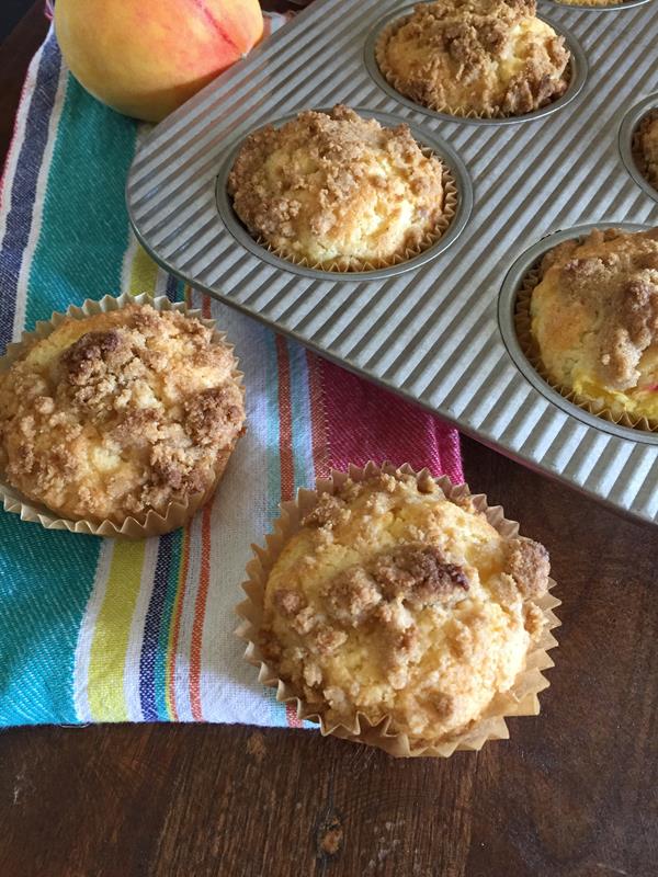 Gluten Free Peach Muffins