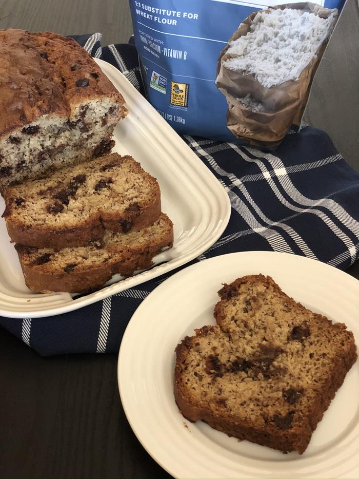 Gluten Free Banana Bread with King Arthur Measure for Measure Flour Blend