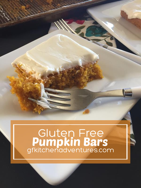 Gluten Free Pumpkin Bars are so good that no one will know that they are gluten free. 