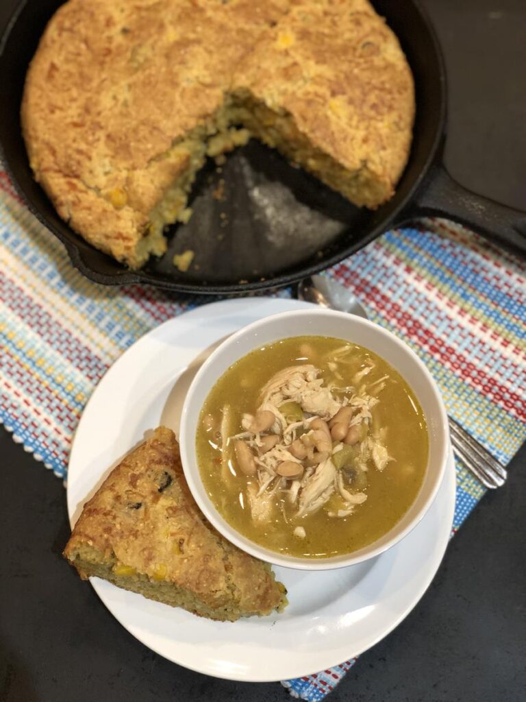 Gluten Free Mexican Cornbread Recipe and chili