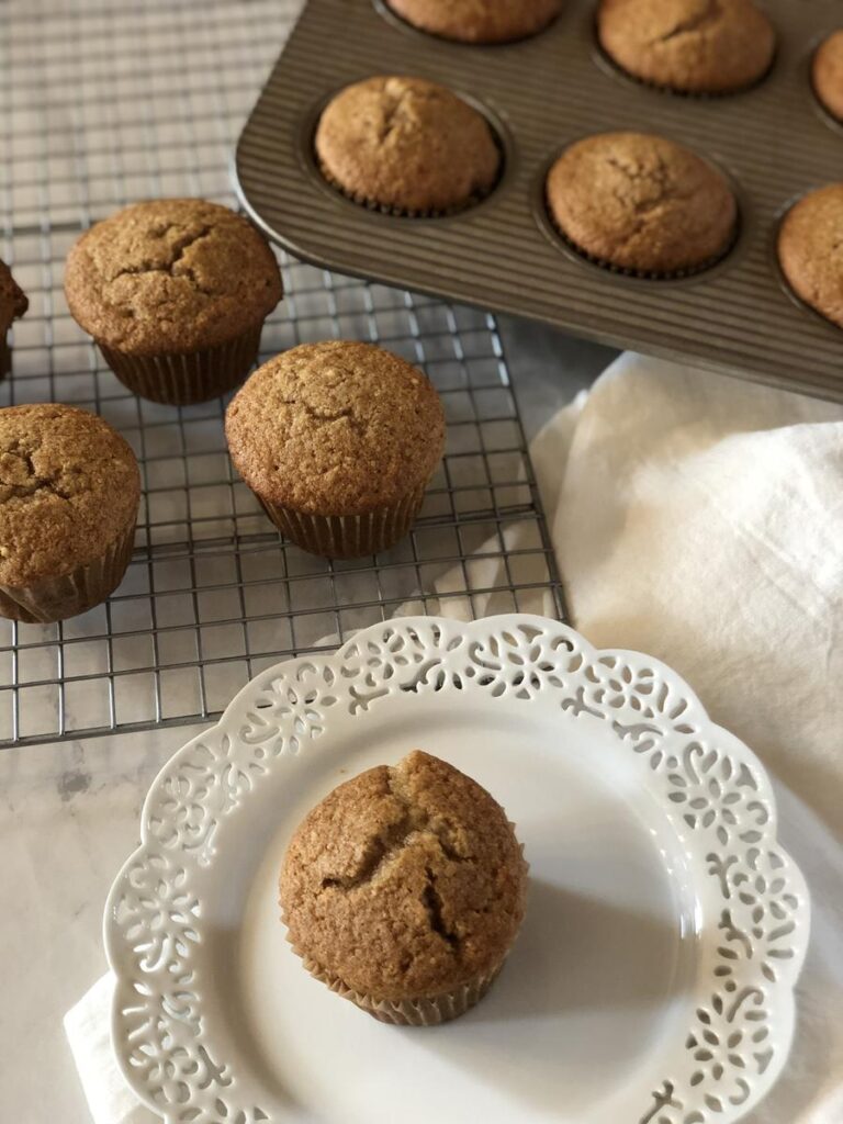 Gluten Free Applesauce Muffin on plate