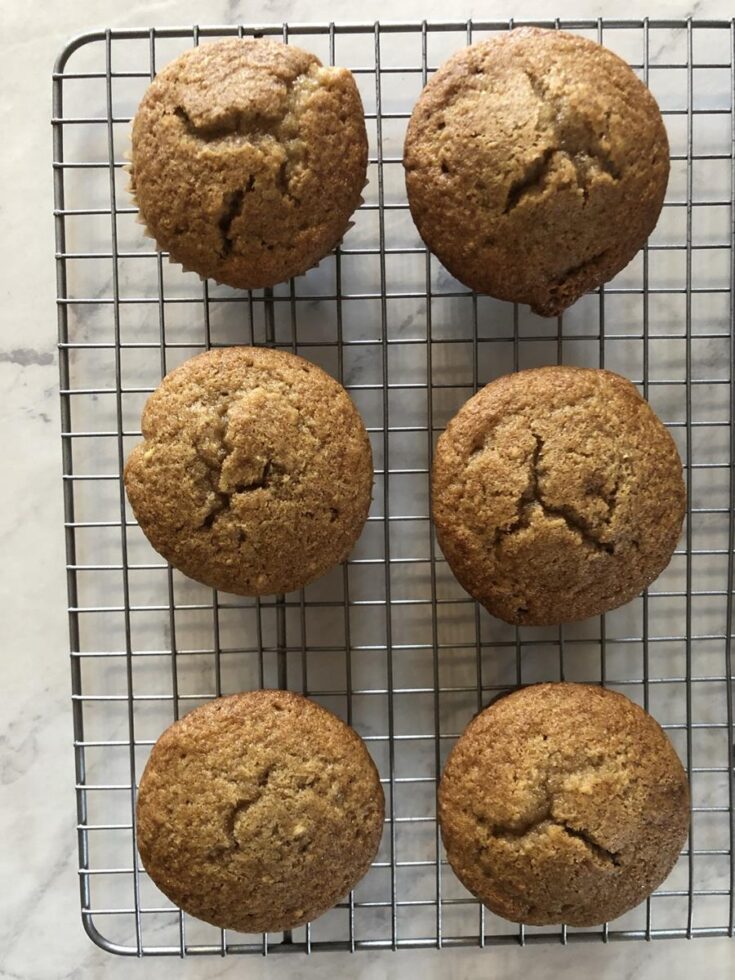 Gluten Free Applesauce Muffins Recipe on cooling rack