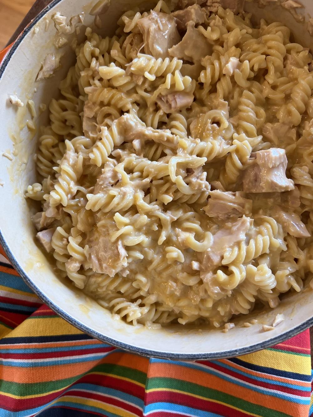 tuna helper in pan